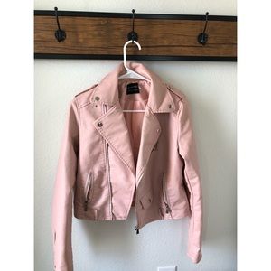 Pink Faux Leather jacket